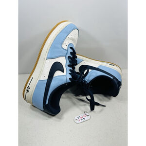 Nike Air Force 1 Low Bluecap Obsdn-Sl-Gm Lght Brwn 820266-400 Men Us 11,5